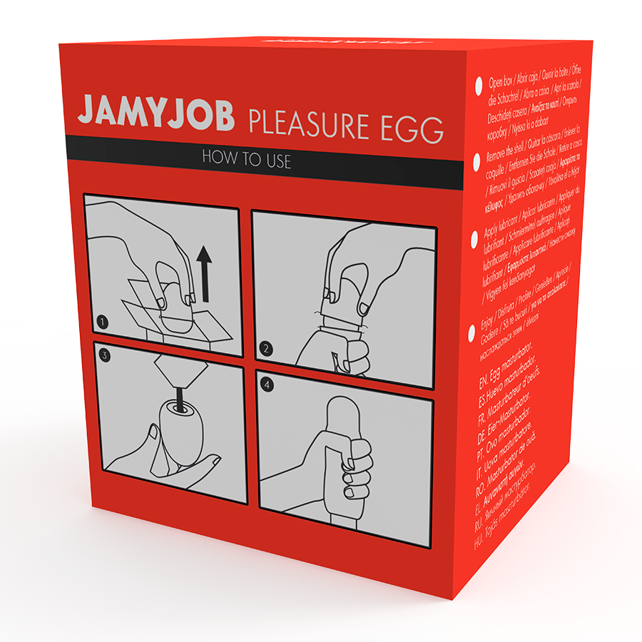 JAMYJOB - DISCREET MASTURBATOR EGG RED JOY VERSION
