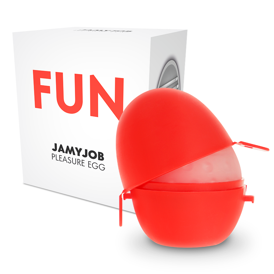 JAMYJOB - DISCREET MASTURBATOR EGG RED FUN EDITION
