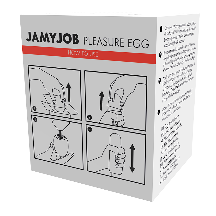 JAMYJOB - DISCREET MASTURBATOR EGG RED FUN EDITION