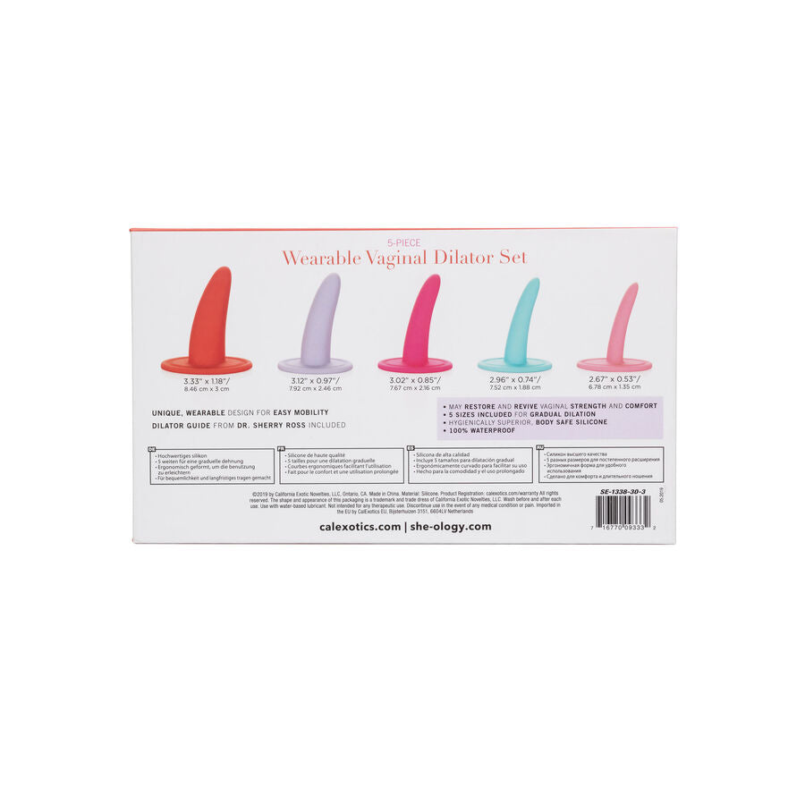 CALEXOTICS - 5PC MULTICOLOR VAGINAL OR ANAL DILATORS KIT