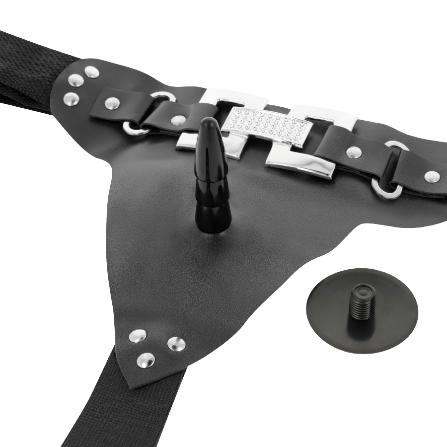 HARNESS ATTRACTION - DELUXE HARNESS WITH REALISTIC VIBRATION 18 CM -OR- 4.5 CM