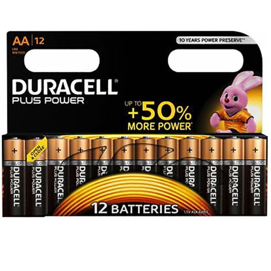 DURACELL - PLUS POWER ALKALINE AA BATTERY LR6 BLISTER*12