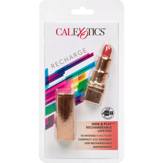 CALEXOTICS - HIDE & PLAY REFILLABLE LIPSTICK BULLET RED