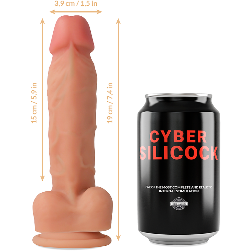 CYBER SILICOCK - OLIVER LIQUID SILICONE HARNESS 19 CM -O- 3.9 CM