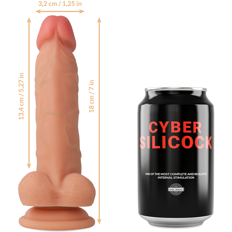 CYBER SILICOCK - JUDE LIQUID SILICONE HARNESS 18 CM -O- 3.2 CM
