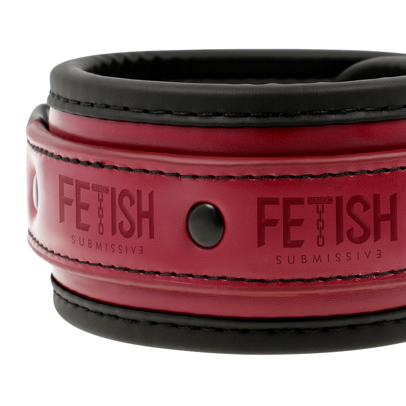FETISH SUBMISSIVE DARK ROOM - ESPOSAS TOBILLOS CUERO VEGANO CON FORRO DE NEOPRENO