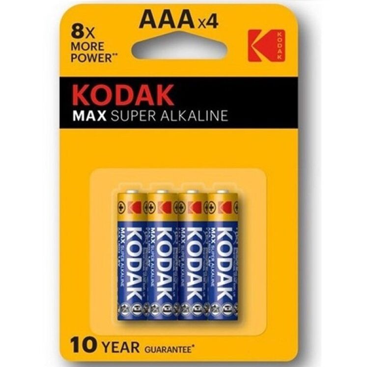 KODAK - MAX SUPER ALKALINE AAA BATTERY LR03 BLISTER*4