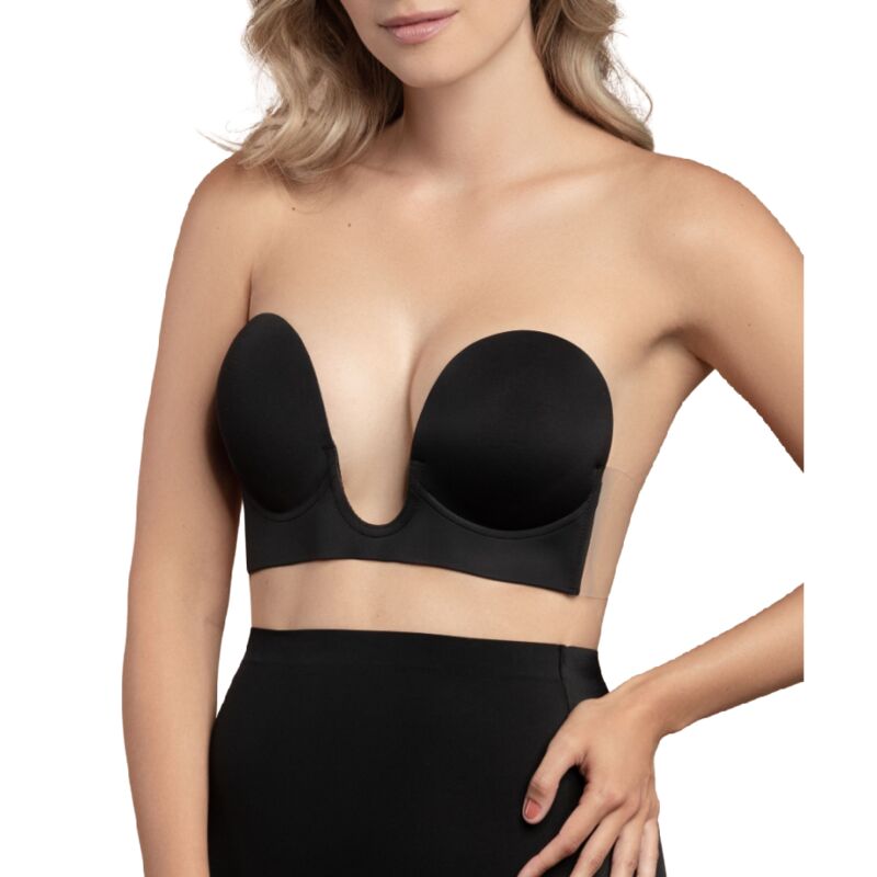 BYE-BRA - BLACK U-SHAPED BRA, CUP A