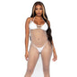 LEG AVENUE - BLACK BACKLESS BRAIDED NET MAXI DRESS