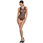 PASSION - WOMAN BS086 BODYSTOCKING BLACK ONE SIZE