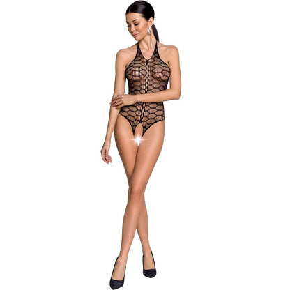 PASSION - WOMAN BS087 BODYSTOCKING BLACK ONE SIZE