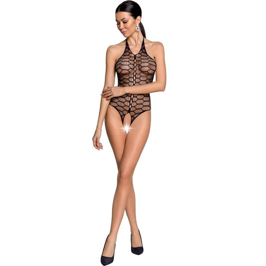 PASSION - WOMAN BS087 BODYSTOCKING BLACK ONE SIZE