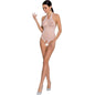 PASSION - WOMAN BS087 WHITE BODYSTOCKING ONE SIZE