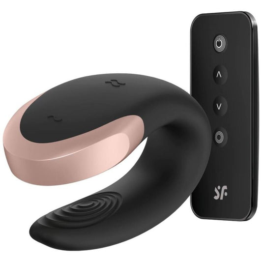 SATISFYER - APP DOUBLE LOVE COUPLES VIBRATOR LUXURY BLACK