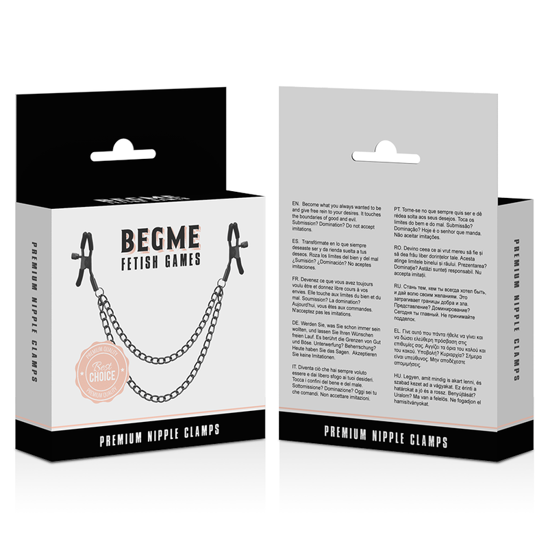 BEGME - RED EDITION NIPPLE CLAMPS WITH CHAIN