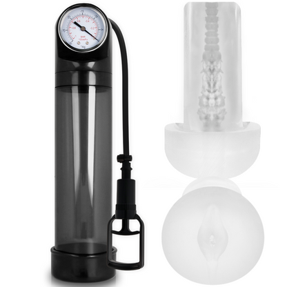 PUMP ADDICTED - RX9 BLACK ERECTION PUMP WITH MASTURBATOR