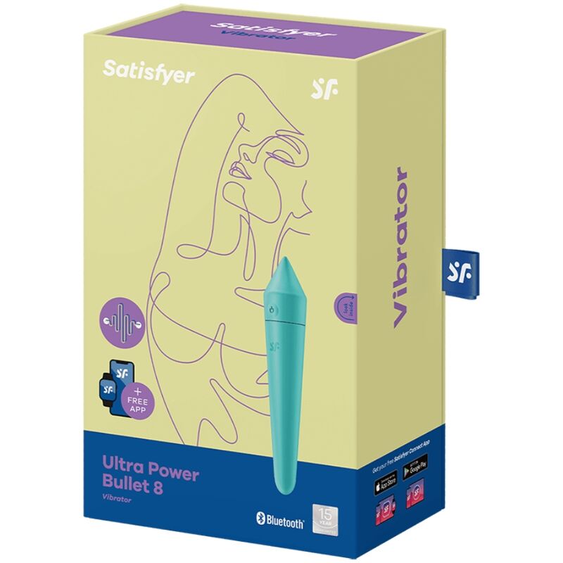 SATISFYER - ULTRA POWER BULLET 8 TURQUOISE VIBRATING BULLET