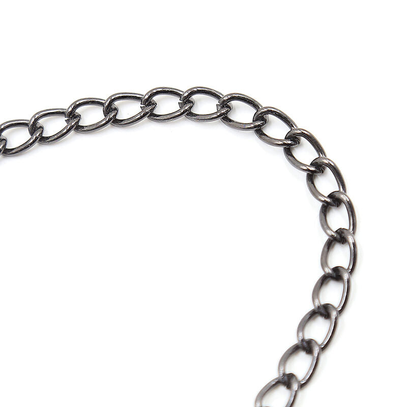 OHMAMA FETISH - METAL CLIPS WITH BLACK CHAIN