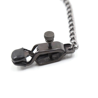 OHMAMA FETISH - METAL CLIPS WITH BLACK CHAIN
