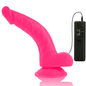 DIVERSIA - PINK VIBRATING FLEXIBLE REALISTIC DILDO 21.5 CM -OR- 4.5 CM