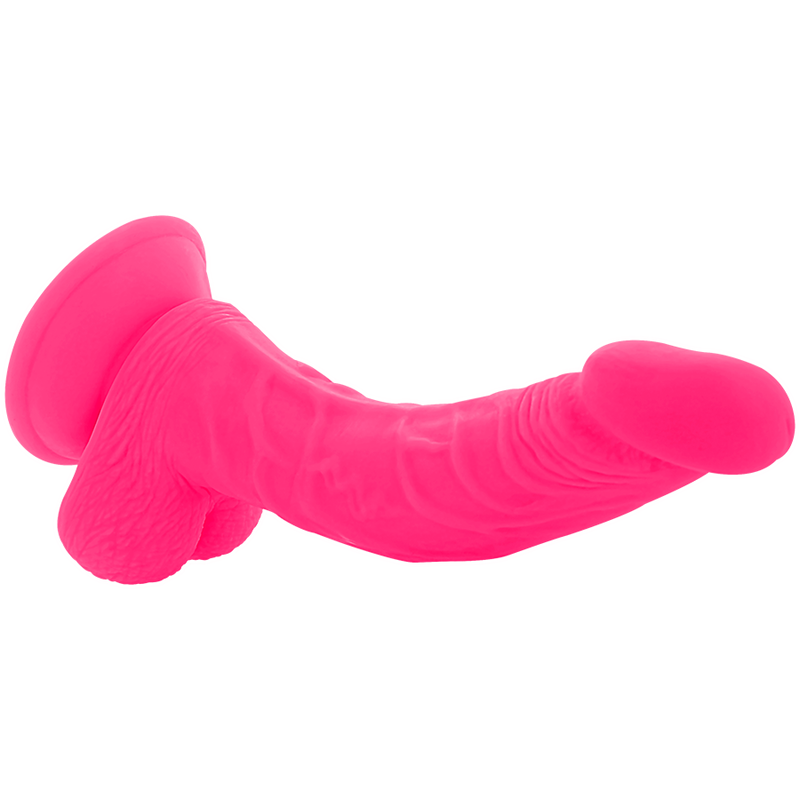 DIVERSIA - PINK VIBRATING FLEXIBLE REALISTIC DILDO 21.5 CM -OR- 4.5 CM