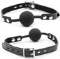 OHMAMA FETISH - SILICONE GAG WITH LEATHER STRAP (LOCK INCLUDED)