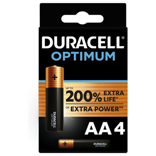 DURACELL - OPTIMUM 200 AA ALKALINE BATTERY LR6 BLISTER*4