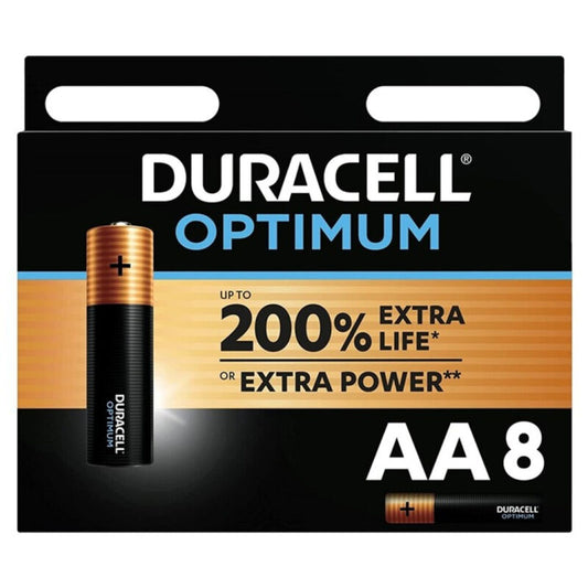 DURACELL - OPTIMUM 200 AA ALKALINE BATTERY LR6 BLISTER*8