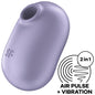 SATISFYER - PRO TO GO 2 DOUBLE STIMULATOR AND VIBRATOR VIOLET