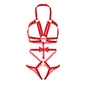 LEG AVENUE - KINK TEDDY ARNÉS CON TACHUELAS TALLA S - ROJO