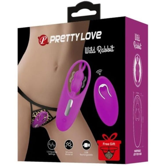 PRETTY LOVE - WILD RABBIT PANTY STIMULATOR WITH REMOTE CONTROL IN LILAC