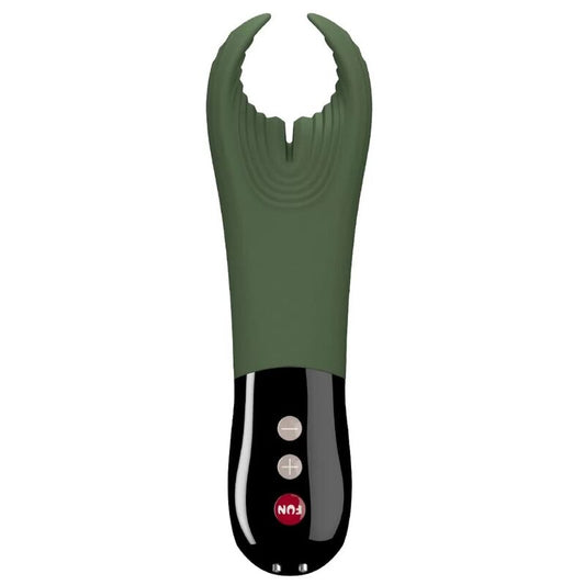 FUN FACTORY - MANTA MASTURBATOR VIBRATOR DEEP MOSS GREEN &amp; BLACK