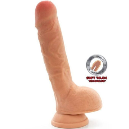 GET REAL - DUAL DENSITY DILDO 25.5 CM WITH NATURAL TESTICLES
