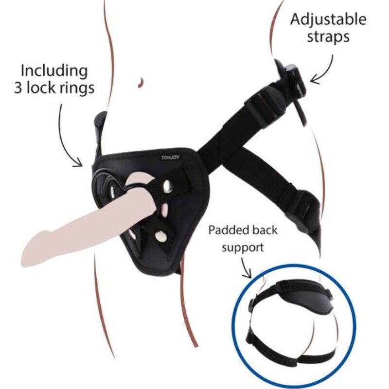 GET REAL - STRAP-ON DELUXE BLACK HARNESS