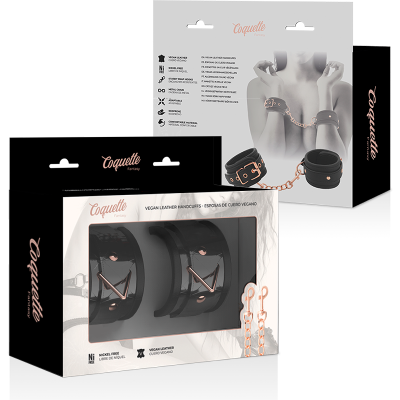 COQUETTE CHIC DESIRE - BLACK EDITION NEOPRENE-LINED HANDCUFFS