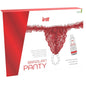 INTT RELEASES - RED BRAZILIAN PANTY WITH PEARLS AND LUBRICANT GEL 50 ML