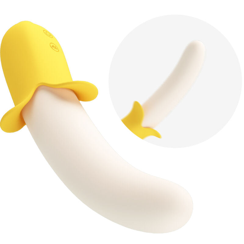 PRETTY LOVE - BANANA GEEK SUPER POWER 7 VIBRATIONS UP &amp; DOWN SILICONE BLACK