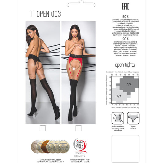 PASSION - TIOPEN 003 RED 1/2 STOCKINGS (20/40 DEN)