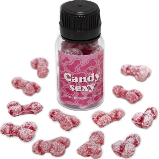 SPICY DEVIL - SEXY CANDY JAR OF 12 STRAWBERRY-CHERRY FLAVOR GUMMIES