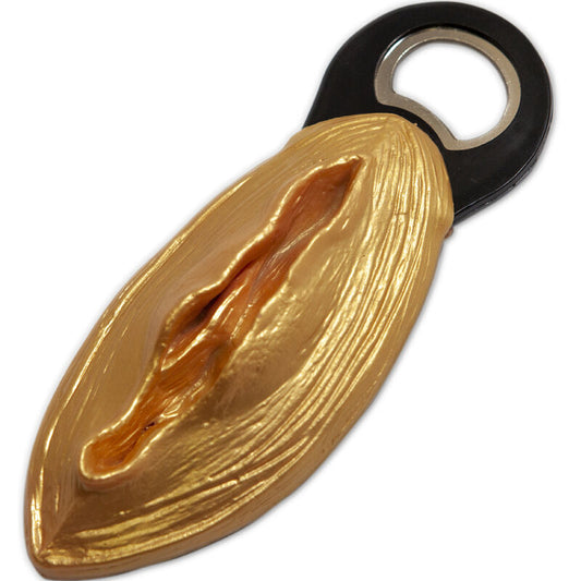SPICY DEVIL - GOLD VAGINA SHAPED BLACK OPENER