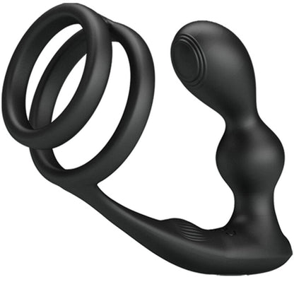 PRETTY LOVE - MARSHALL PENIS RING + VIBRATING ANAL PLUG &amp; REMOTE CONTROL