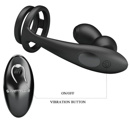 PRETTY LOVE - MARSHALL PENIS RING + VIBRATING ANAL PLUG &amp; REMOTE CONTROL