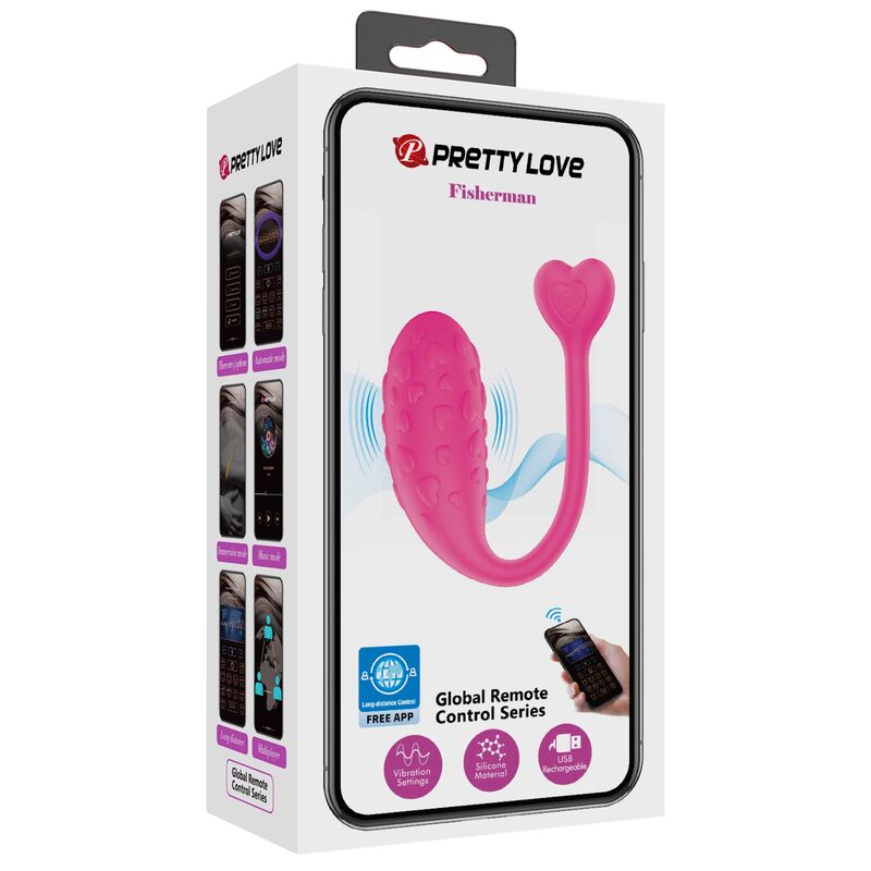 PRETTY LOVE - FISHERMAN PINK VIBRATING EGG CONTROLLED BY APP