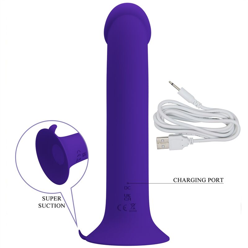 PRETTY LOVE - MURRAY YOUTH VIBRATING DILDO &amp; RECHARGEABLE VIOLET
