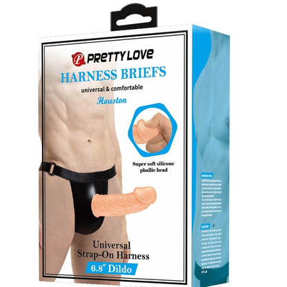 PRETTY LOVE - HARNESS BRIEFS WITH DIDLO INCLUDED