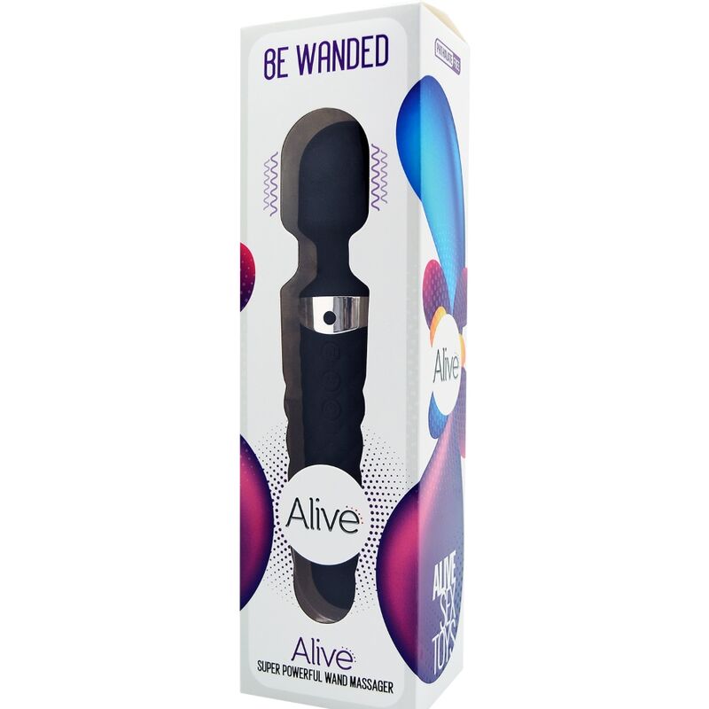 ALIVE - BE WANDED BLACK VIBRATING MASSAGER