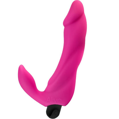ALIVE - BIFUN PRO PINK VIBRATING DILDO 14.9 CM