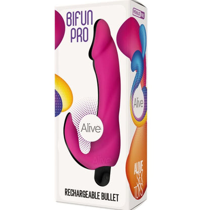 ALIVE - BIFUN PRO PINK VIBRATING DILDO 14.9 CM