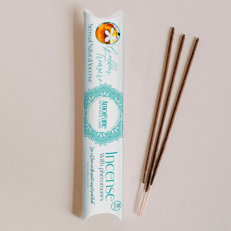 AMOREANE - GOLDEN TREASURE INCENSE WITH PHEROMONES JASMINE SCENT