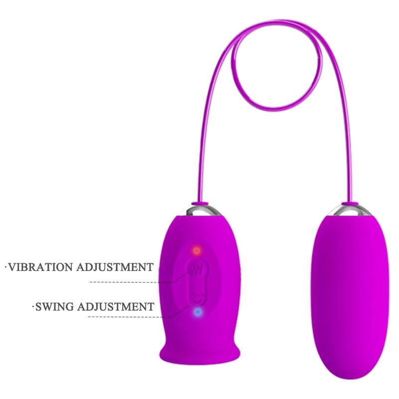 PRETTY LOVE - DAISY DUAL VIBRATING EGG RECHARGEABLE PURPLE